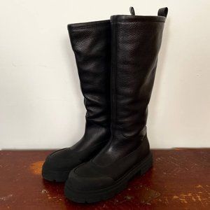 ZARA Chunky FAUX LEATHER BOOTS, Size 11 W